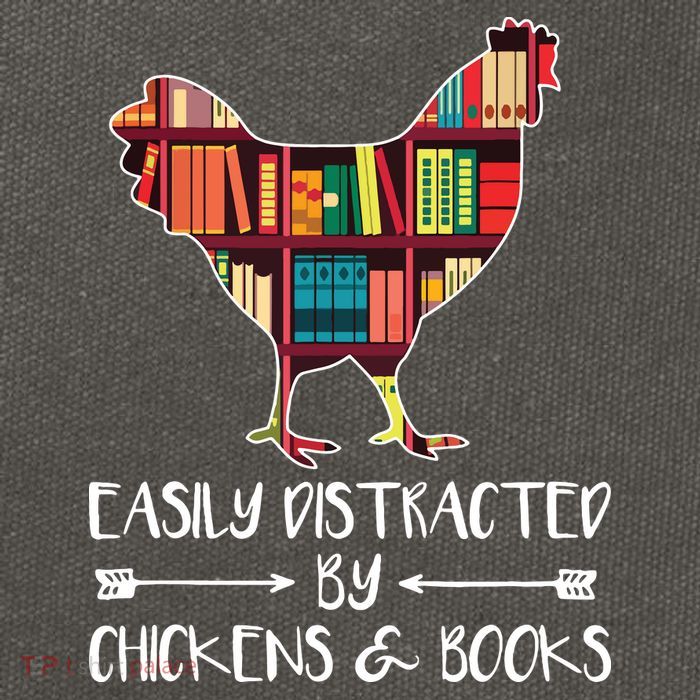 Easily Distracted By Chickens And Books Chicken Book Lover Cotton Canvas Backpack