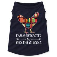 Easily Distracted By Chickens And Books Chicken Book Lover Doggie Tank