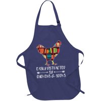 Easily Distracted By Chickens And Books Chicken Book Lover Apron