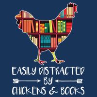 Easily Distracted By Chickens And Books Chicken Book Lover Flatbill Hat