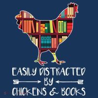 Easily Distracted By Chickens And Books Chicken Book Lover Mesh Reversible Basketball Jersey Tank