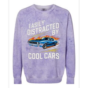 Easily Distracted By Slot Car Racing Rc Car Mini Car Slotcar Colorblast Crewneck Sweatshirt