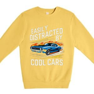 Easily Distracted By Slot Car Racing Rc Car Mini Car Slotcar Premium Crewneck Sweatshirt