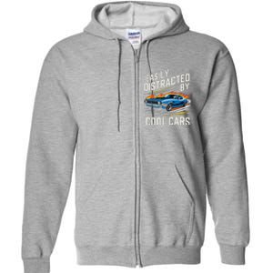 Easily Distracted By Slot Car Racing Rc Car Mini Car Slotcar Full Zip Hoodie