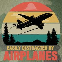 Easily Distracted By Airplanes Lover Retro Funny Pilot Legacy Tie Dye Trucker Hat