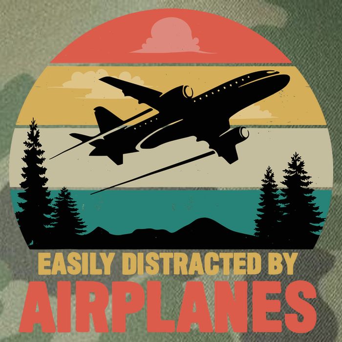 Easily Distracted By Airplanes Lover Retro Funny Pilot Legacy Tie Dye Trucker Hat