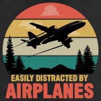Easily Distracted By Airplanes Lover Retro Funny Pilot Tumbler