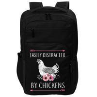 Easily Distracted By Chickens For Chicken Lovers Funny Impact Tech Backpack