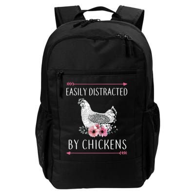 Easily Distracted By Chickens For Chicken Lovers Funny Backpack