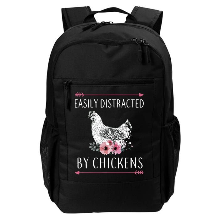 Easily Distracted By Chickens For Chicken Lovers Funny Backpack