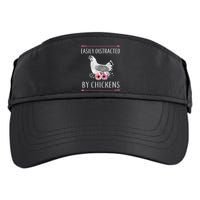 Easily Distracted By Chickens For Chicken Lovers Funny Adult Drive Performance Visor