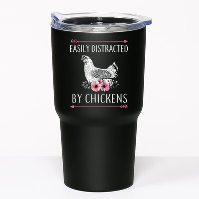 Easily Distracted By Chickens For Chicken Lovers Funny Tumbler