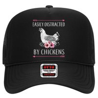 Easily Distracted By Chickens For Chicken Lovers Funny Hat