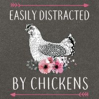 Easily Distracted By Chickens For Chicken Lovers Funny Cotton Canvas Backpack