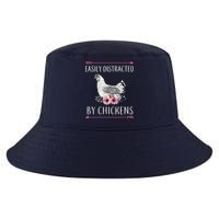 Easily Distracted By Chickens For Chicken Lovers Funny Cool Comfort Performance Bucket Hat