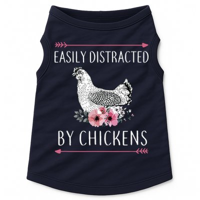 Easily Distracted By Chickens For Chicken Lovers Funny Doggie Tank