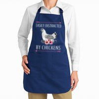 Easily Distracted By Chickens For Chicken Lovers Funny Apron