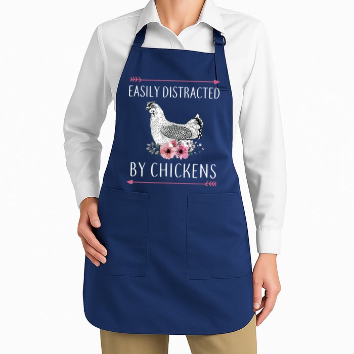 Easily Distracted By Chickens For Chicken Lovers Funny Apron