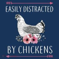Easily Distracted By Chickens For Chicken Lovers Funny Ladies Essential Flowy Tank