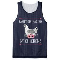 Easily Distracted By Chickens For Chicken Lovers Funny Mesh Reversible Basketball Jersey Tank