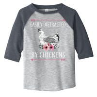 Easily Distracted By Chickens For Chicken Lovers Funny Toddler Fine Jersey T-Shirt
