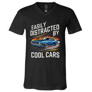 Easily Distracted By Slot Car Racing Rc Car Mini Car Slotcar V-Neck T-Shirt