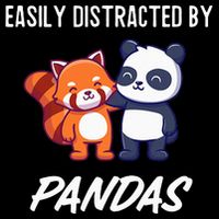 Easily Distracted By Pandas Cute Red Panda And Panda Tank Top