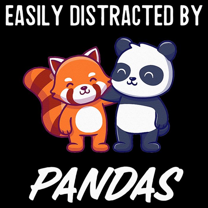 Easily Distracted By Pandas Cute Red Panda And Panda Tank Top