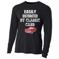 Easily Distracted By Classic Cars Cooling Performance Long Sleeve Crew