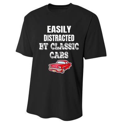 Easily Distracted By Classic Cars Performance Sprint T-Shirt