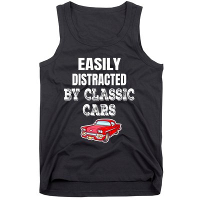 Easily Distracted By Classic Cars Tank Top