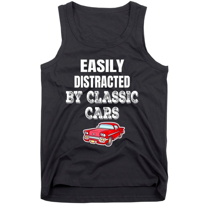 Easily Distracted By Classic Cars Tank Top