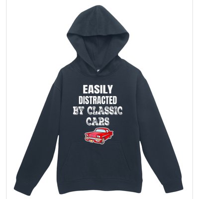 Easily Distracted By Classic Cars Urban Pullover Hoodie