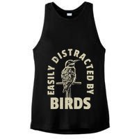 Easily Distracted By Birds Ladies PosiCharge Tri-Blend Wicking Tank