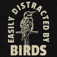 Easily Distracted By Birds Ladies PosiCharge Tri-Blend Wicking Tank