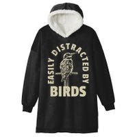 Easily Distracted By Birds Hooded Wearable Blanket