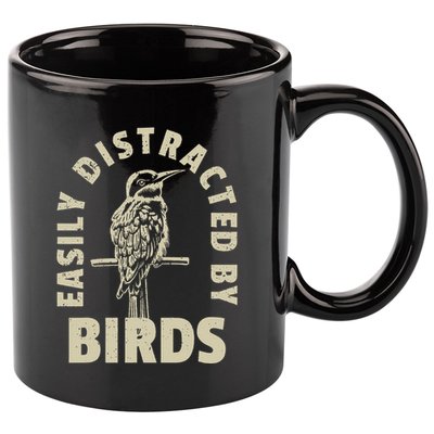 Easily Distracted By Birds 11oz C Handle Ceramic Mug