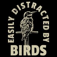 Easily Distracted By Birds Drawstring Bag