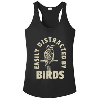 Easily Distracted By Birds Ladies PosiCharge Competitor Racerback Tank