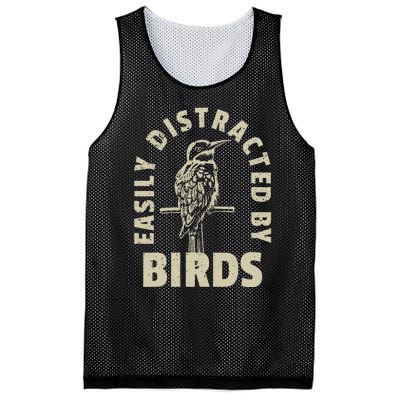 Easily Distracted By Birds Mesh Reversible Basketball Jersey Tank