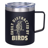 Easily Distracted By Birds 12oz Stainless Steel Coffee Mug
