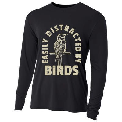 Easily Distracted By Birds Cooling Performance Long Sleeve Crew