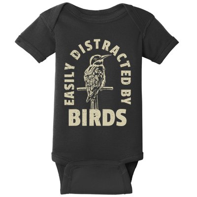 Easily Distracted By Birds Baby Bodysuit