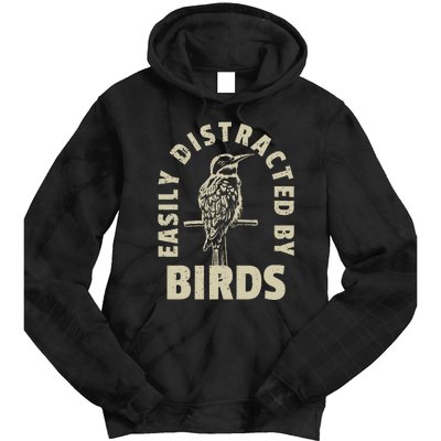 Easily Distracted By Birds Tie Dye Hoodie