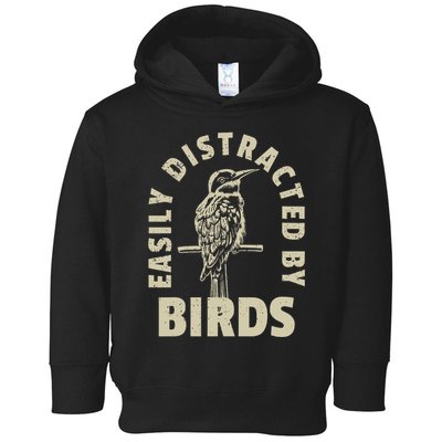 Easily Distracted By Birds Toddler Hoodie