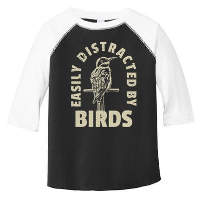 Easily Distracted By Birds Toddler Fine Jersey T-Shirt