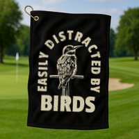 Easily Distracted By Birds Golf Towel