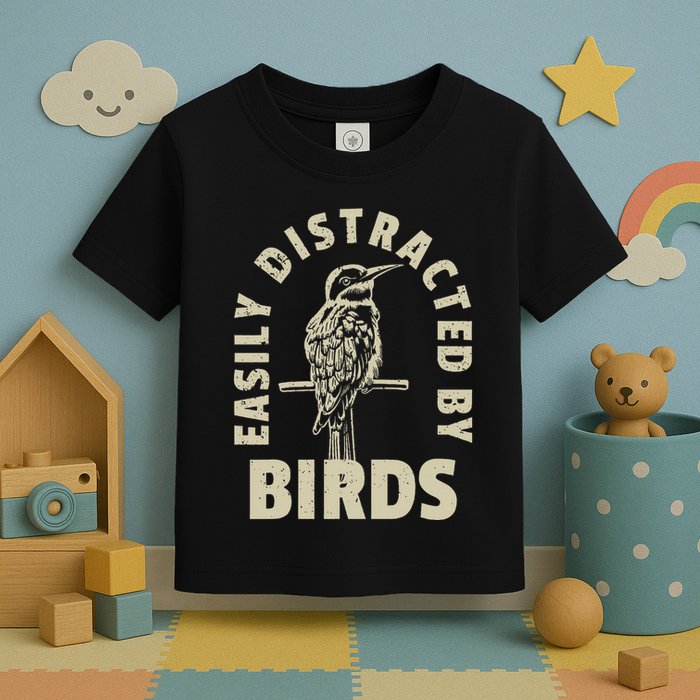 Easily Distracted By Birds Toddler T-Shirt