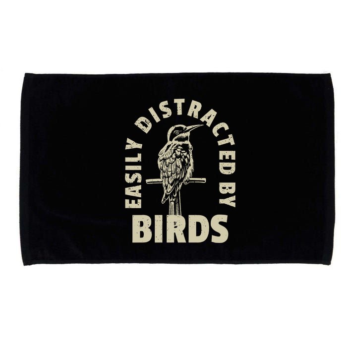 Easily Distracted By Birds Microfiber Hand Towel