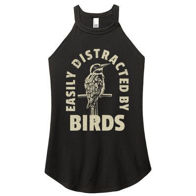 Easily Distracted By Birds Women's Perfect Tri Rocker Tank
